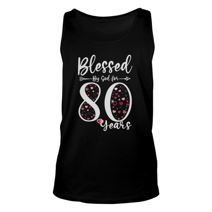 Blessed By God For 80 Years Old 80Th Birthday Tank Top