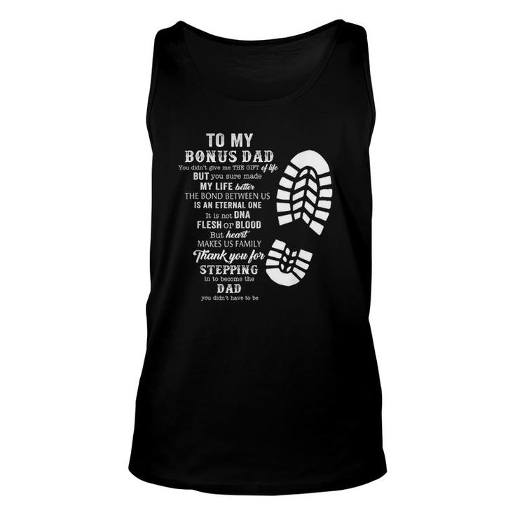 Mens Bonus Dad Fathers Day From Stepdad For Daughter Son Tank Top