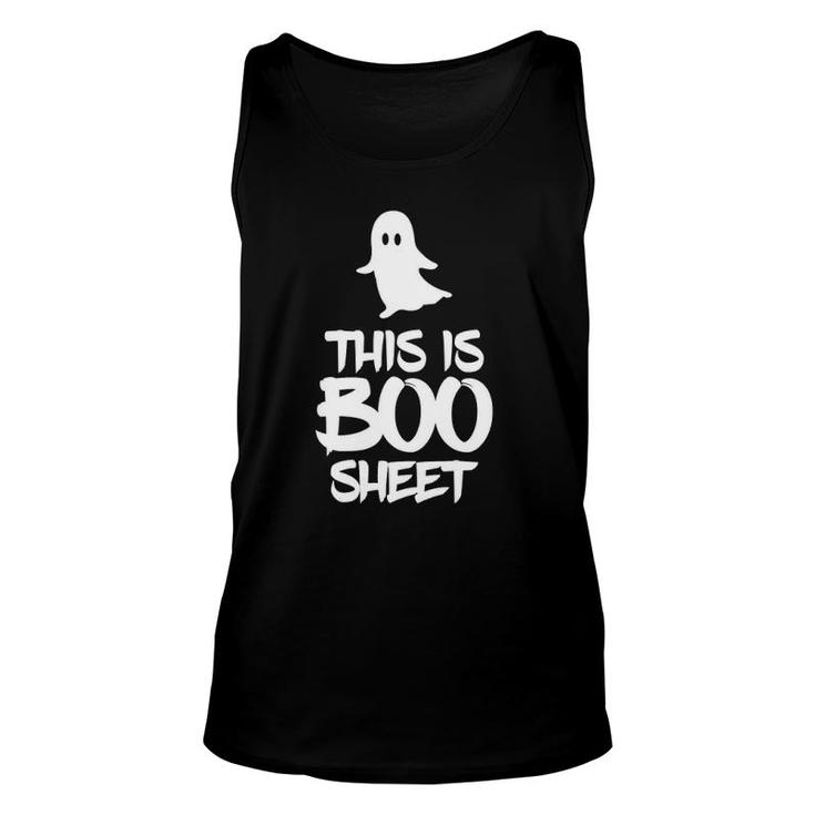 Womens This Is Boo Sheet Halloween Scary Ghost Costume Tank Top