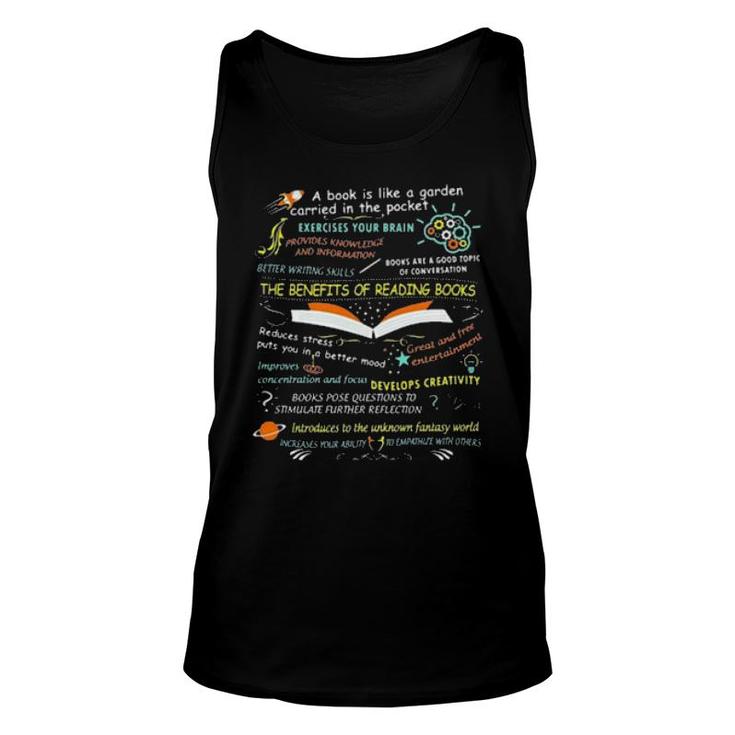 A Book Is Like A Garden Carried In The Pocket The Benefits Of Reading Book Tank Top
