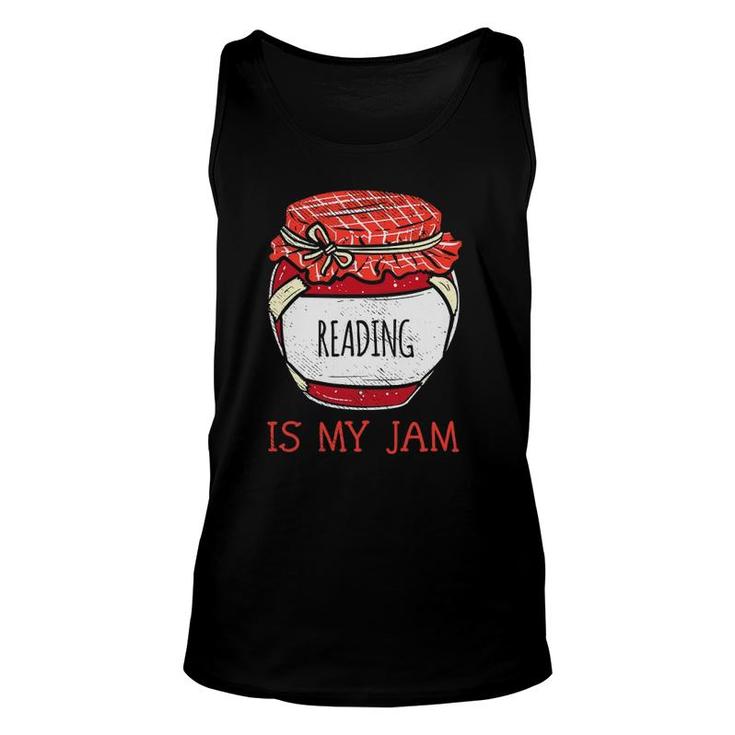 Book Lover Gift Teachers & Students Cute Reading Is My Jam Unisex Tank Top