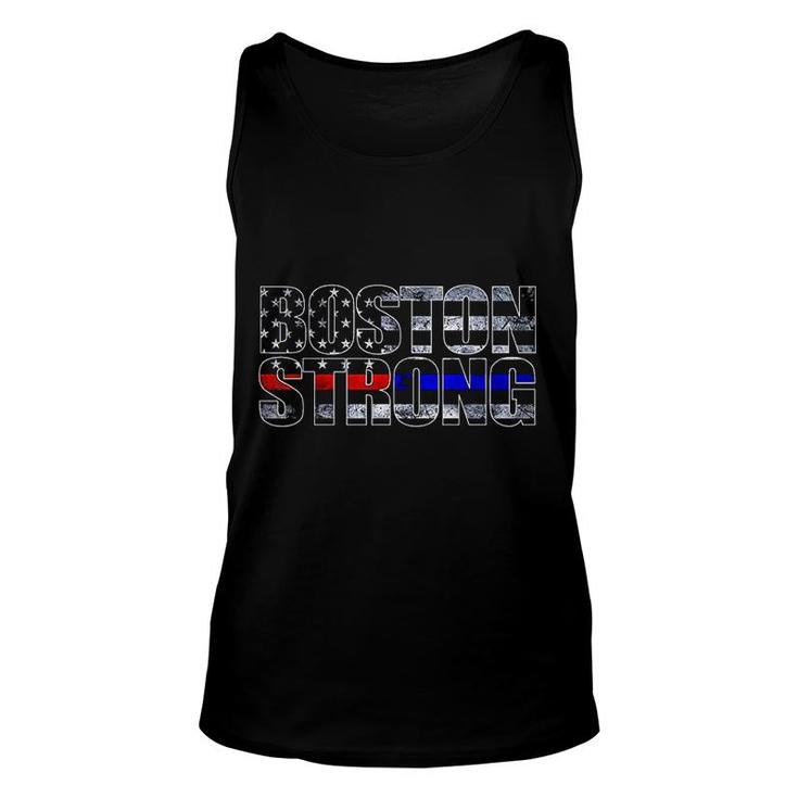 Boston Strong First Responders Flag Unisex Tank Top