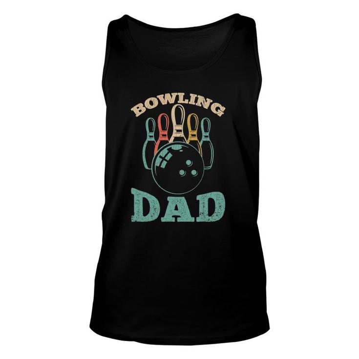 Bowling Dad Funny Bowler Graphic For Father's Day Unisex Tank Top