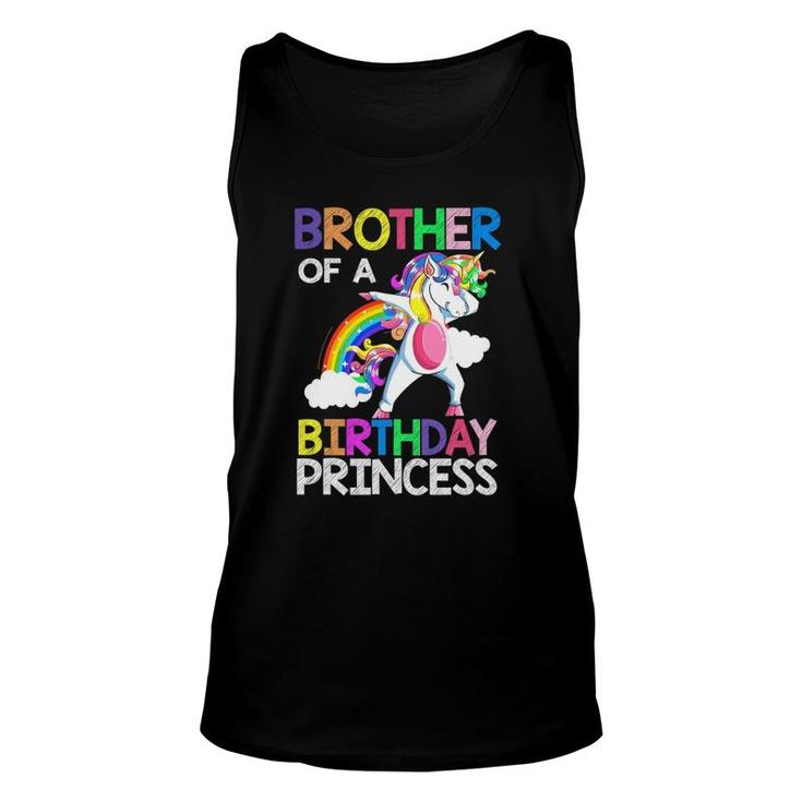 Brother Of The Birthday Princess Unicorn Rainbow Gifts Unisex Tank Top