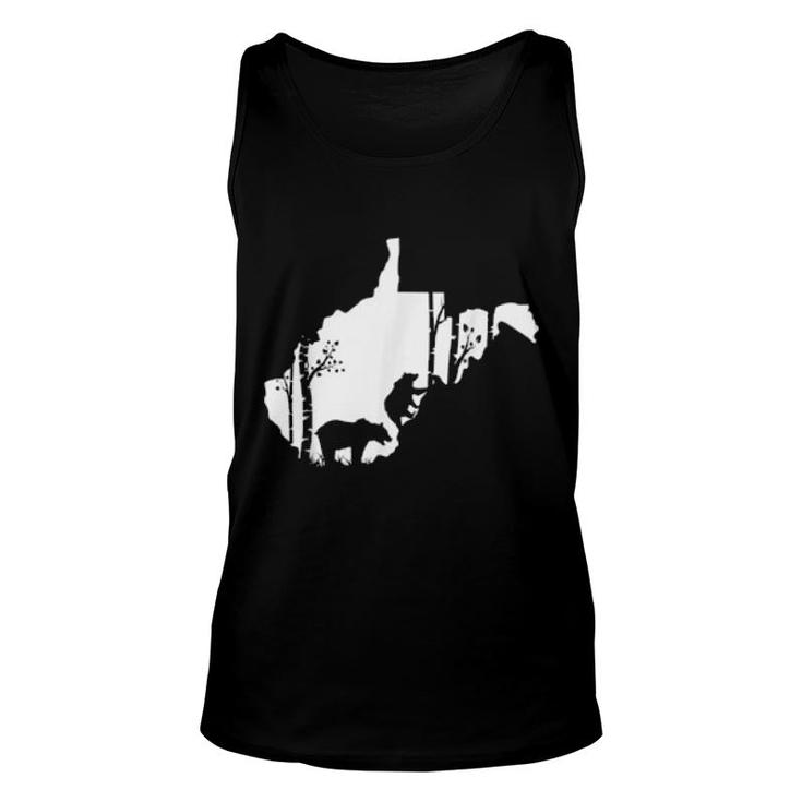 Brown Grizzly Bear Hunting West Map Virginia Hunter  Unisex Tank Top