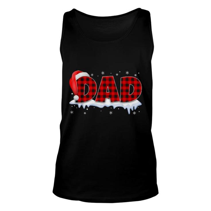 Buffalo Plaid Family Matching Dad Christmas Pajama Unisex Tank Top