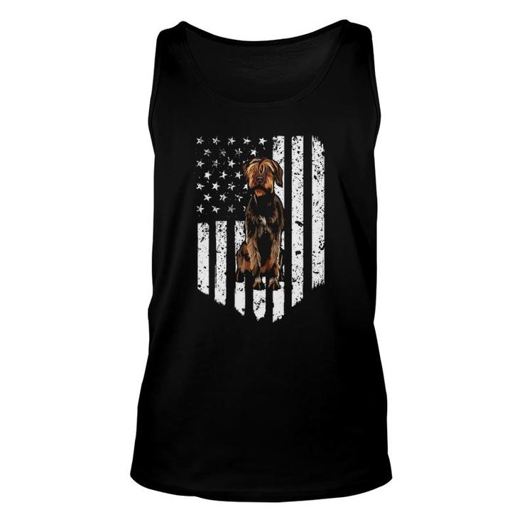 Bw American Flag Wirehaired Pointing Griffon 4Th Of July Usa Tank Top