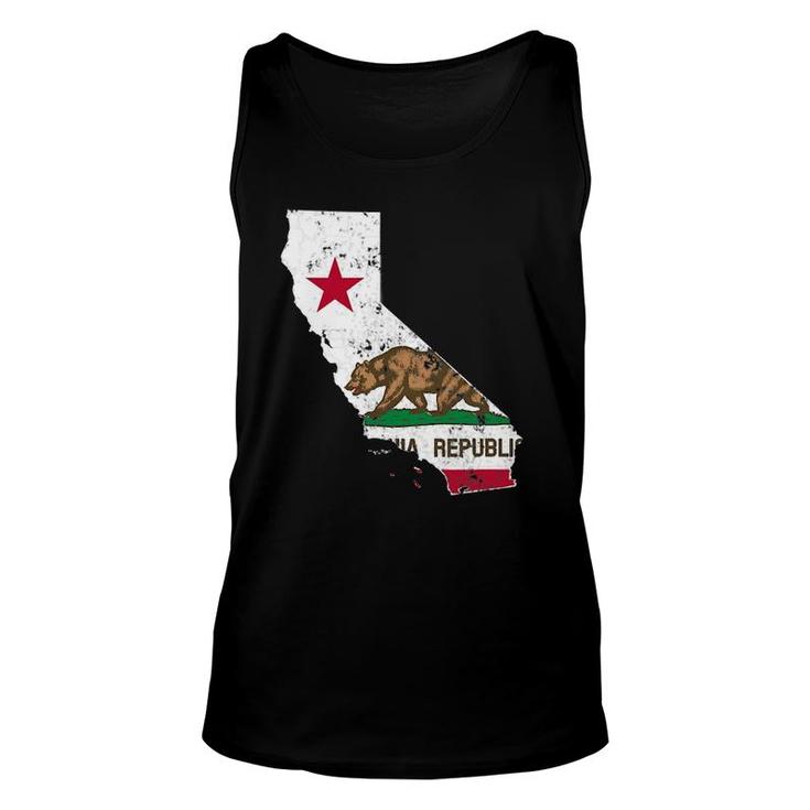 California State Flagvintage Distressed Ca Flags Unisex Tank Top