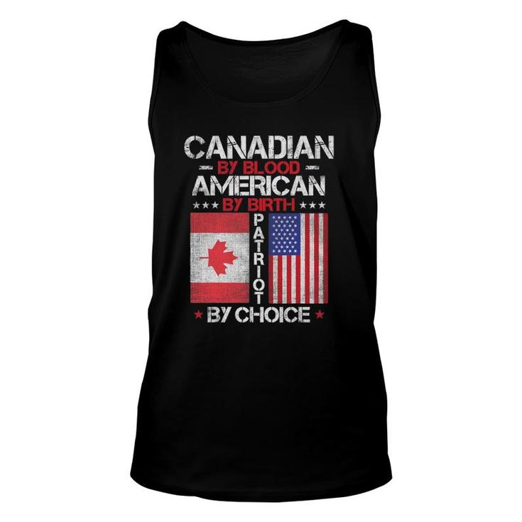 Canadian By Blood American By Birth Patriot By Choice Unisex Tank Top