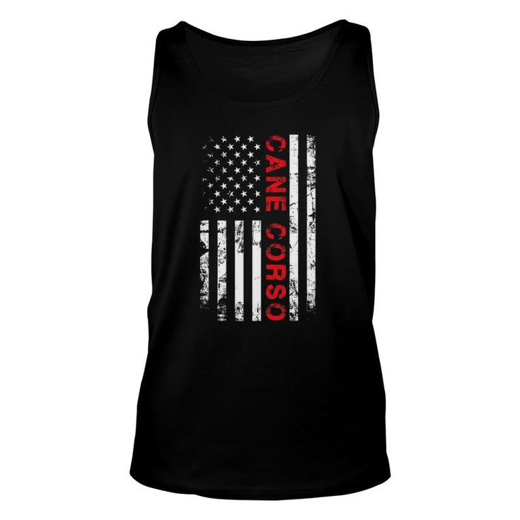 Cane Corso American Flag Distressed Unisex Tank Top
