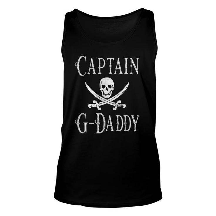 Mens Captain G-Daddy Vintage Personalized Pirate Boating Grandpa Tank Top