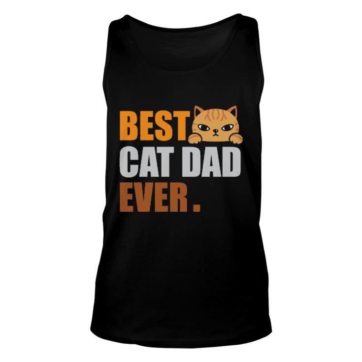 Cat Dad  Fathers Day Kitty Daddy Papa Christmas  Unisex Tank Top