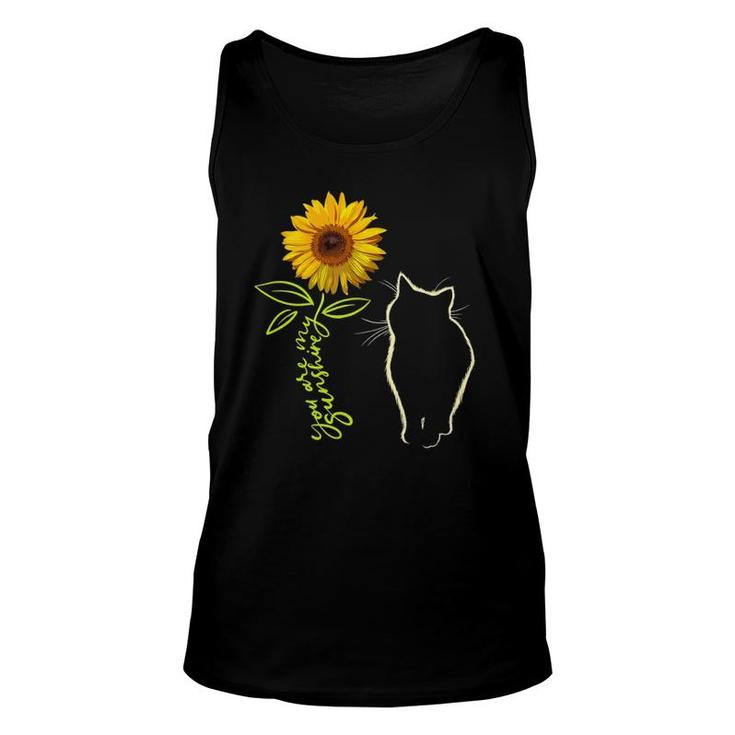 Cat Graphic Cat Sunflower Cat Sunshine  Unisex Tank Top