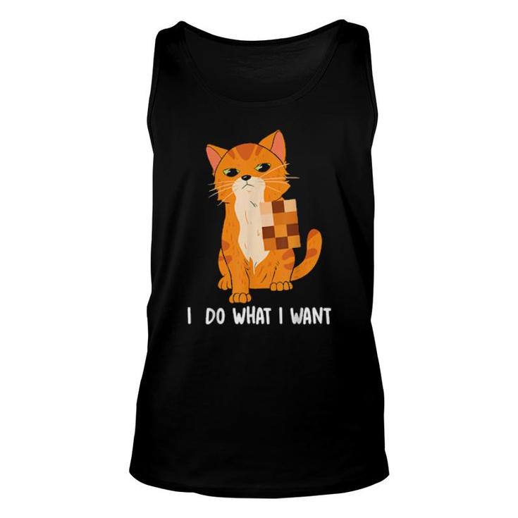 Cat I Do What I Want Cats  Unisex Tank Top