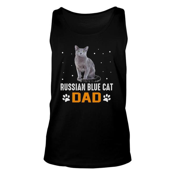 Cat - Russian Blue Cat Dad - Russian Blue Cat Unisex Tank Top