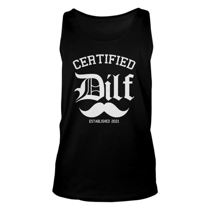 Mens Certified Dilf Pregnancy Announcement For Father's Tank Top
