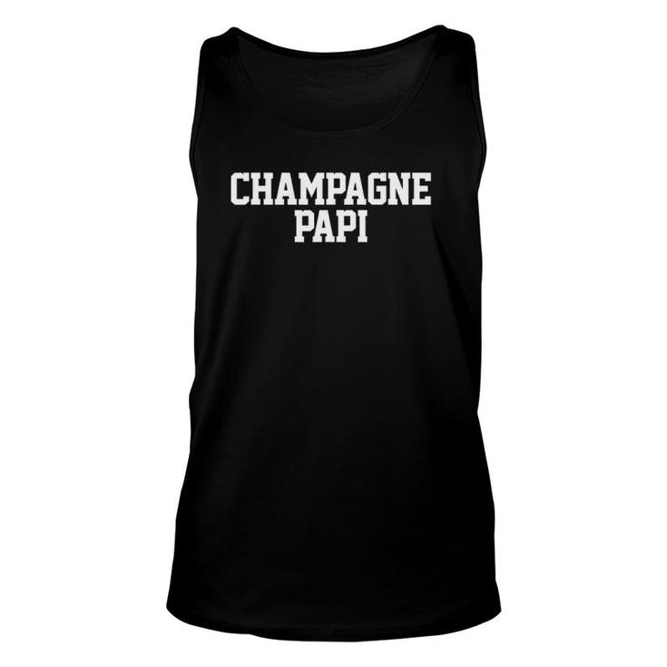 Champagne Papi Dad Father's Day Love Family Support Tee Unisex Tank Top