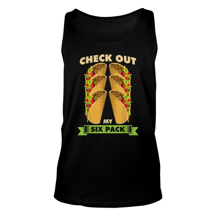 Check Out My Sixpack Taco Six Pack Gym Design  Unisex Tank Top