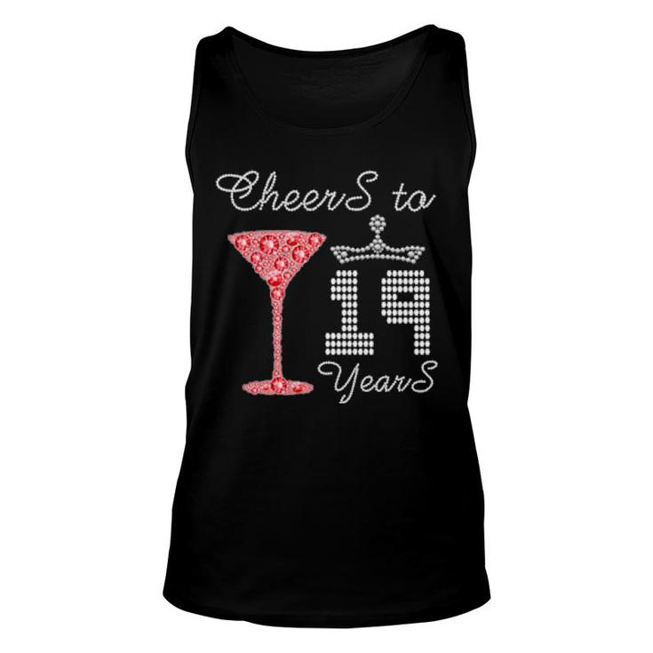 Cheers To 19 Years 19Th Birthday Party Outfit Born In 2002  Unisex Tank Top