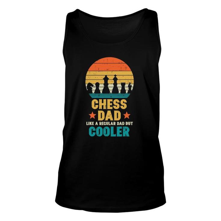 Mens Chess Dad Regular But Cooler Retro Father's Day Player Men Tank Top