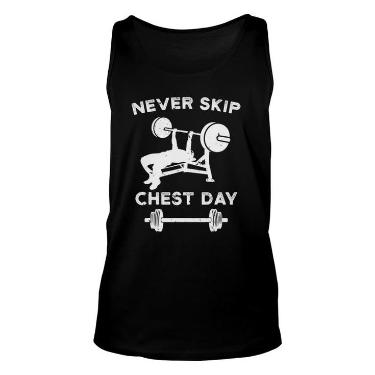 Chest Day Lift Bench Press Gift Powerlifting Weight Lifting Unisex Tank Top