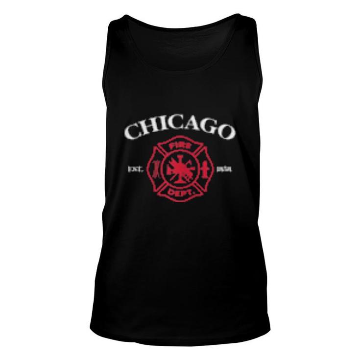 Chicago Illinois Fire Rescue Department Firefighter Fireman Tank Top