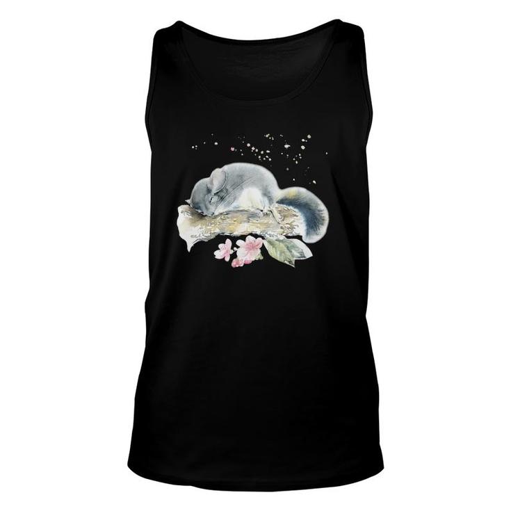 Chinchilla T, Sleeping Cute Chinchilla Unisex Tank Top