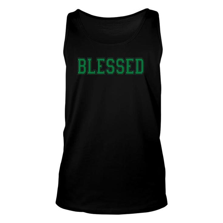 Christian Blessed Green Blessing Belief Unisex Tank Top