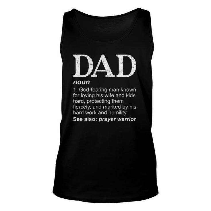 Christian Dad Definition Father's Day Dad Unisex Tank Top
