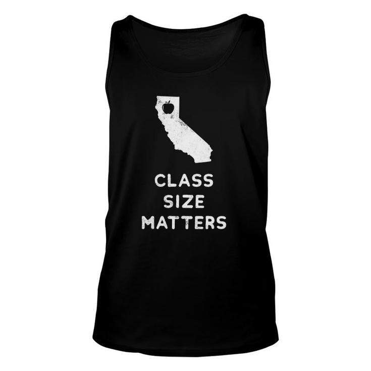 Class Size Matters Red For Ed California Teacher Public Ed Unisex Tank Top