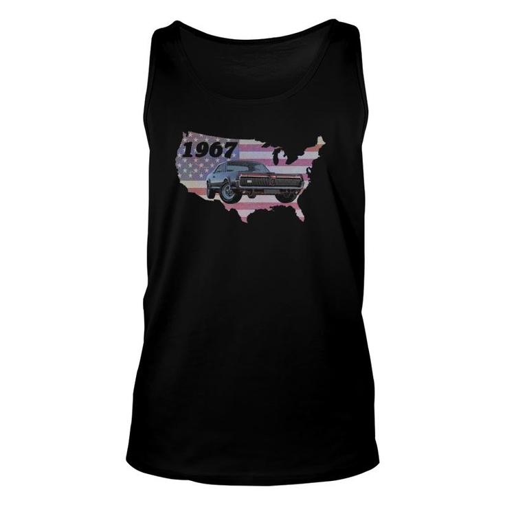 Classic 1960S American Muscle Car American Flag Unisex Tank Top
