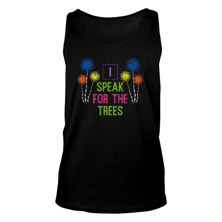 Colorful Earth Day Speak For The Trees Gift Unisex Tank Top