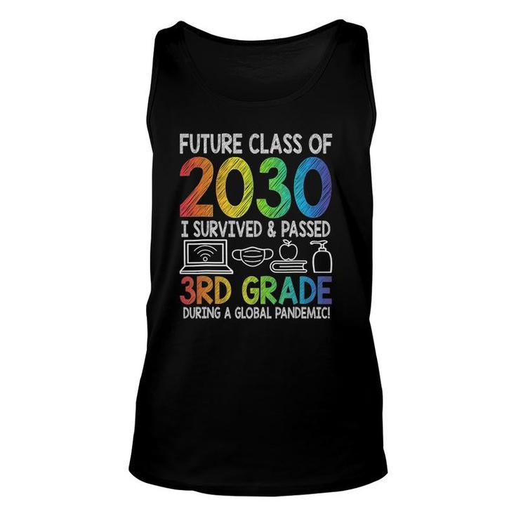 Colourful Class Of 2030 3Rd Grade Last Day Of School Unisex Tank Top