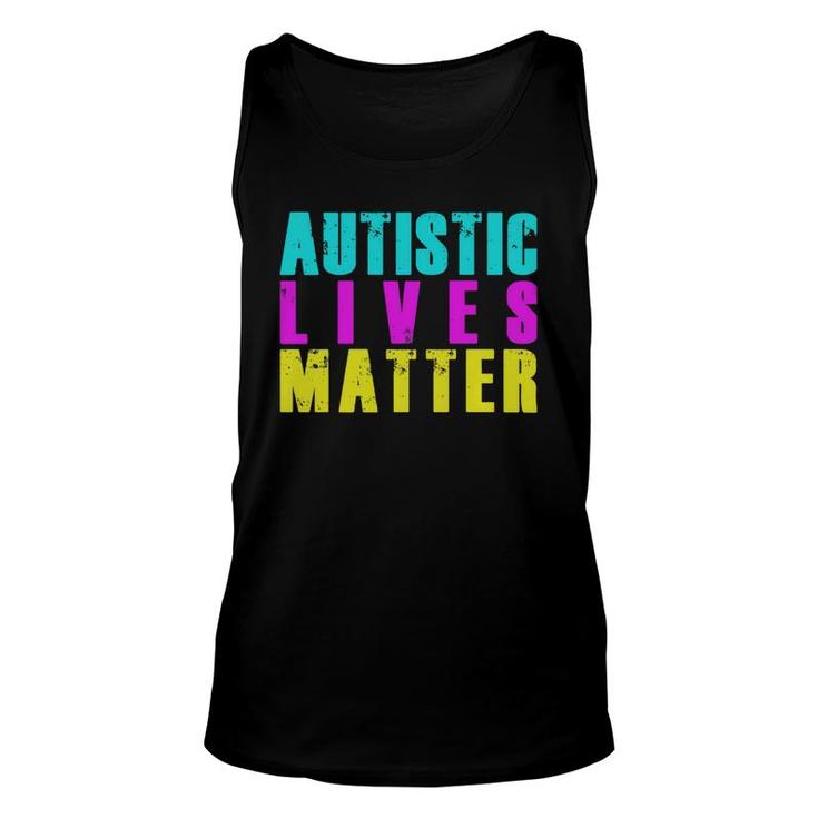 Cool Autistic Lives Matter Autism Awar Unisex Tank Top
