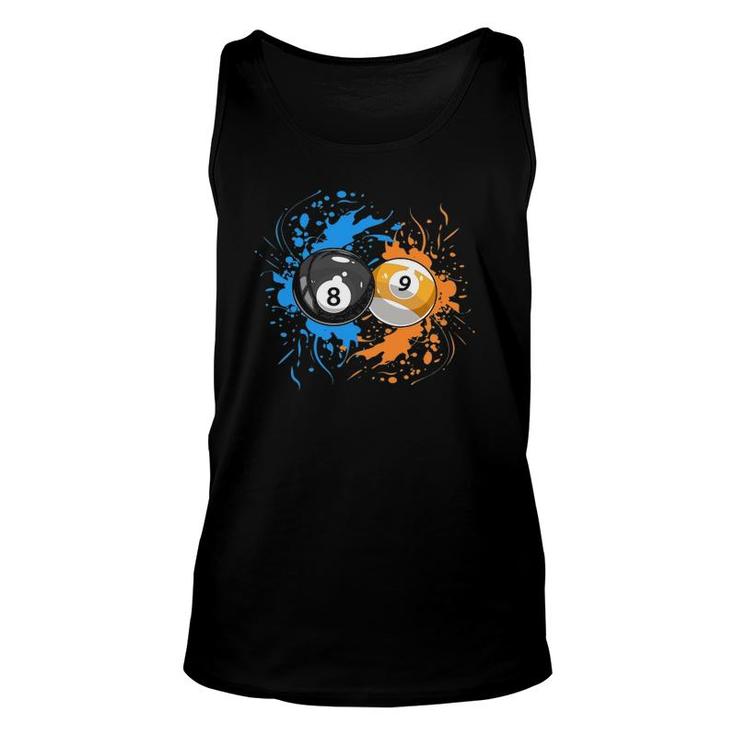 Cool Billiard Balls For 8 Ball And 9 Ball Player Unisex Tank Top