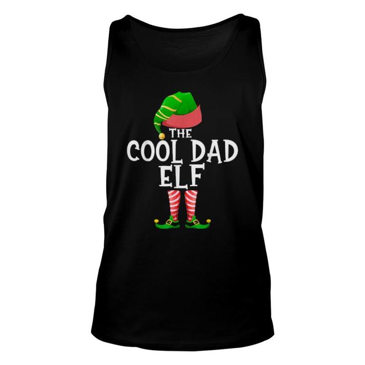 Cool Dad Elf Matching Family Group Christmas Party Pajama  Unisex Tank Top