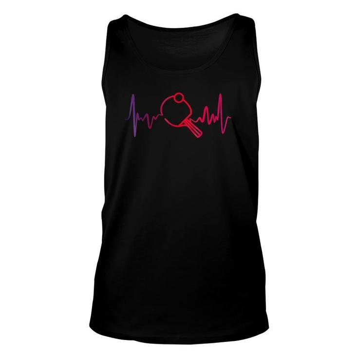 Cool Ping Pong  - Heartbeat Table Tennis Unisex Tank Top