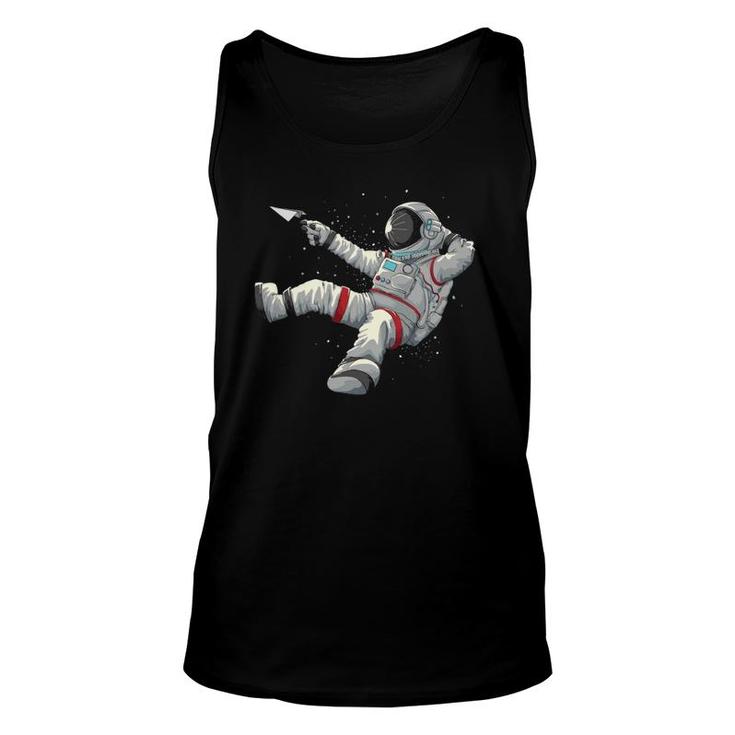 Cool Relaxing Astronaut Funny Spaceman Paper Airplane Gift  Unisex Tank Top