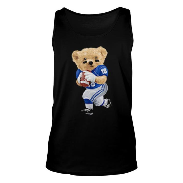 Cool Teddy Bear Playing Rugbys & Cool Designs  Unisex Tank Top
