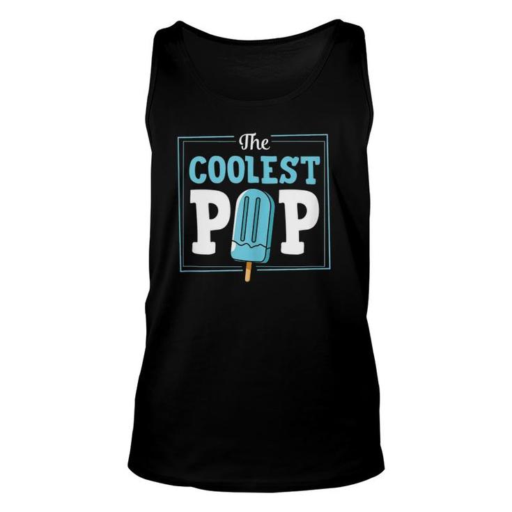 Mens The Coolest Pop Popsicle Food Pun Best Dad Christmas Tank Top