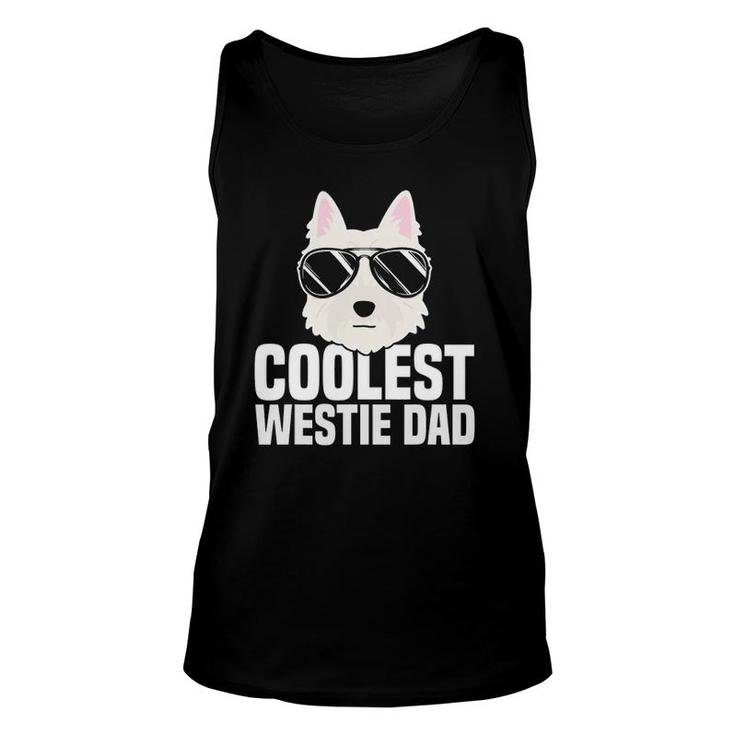 Mens Coolest Westie Dad West Highland White Terrier Dog Lover Tank Top