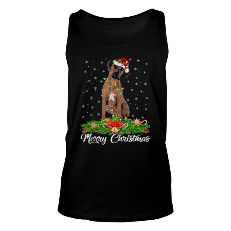 Coonhound Dog Matching Santa Hat Coonhound Christmas Unisex Tank Top