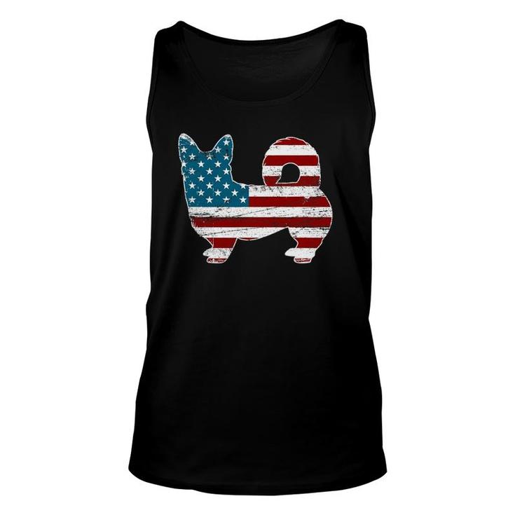 Corgi 4Th Of July Dog Lover Men American Flag Unisex Tank Top