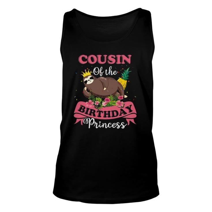 Cousin Of The Birthday Princess S Funny Sloth Tees Unisex Tank Top