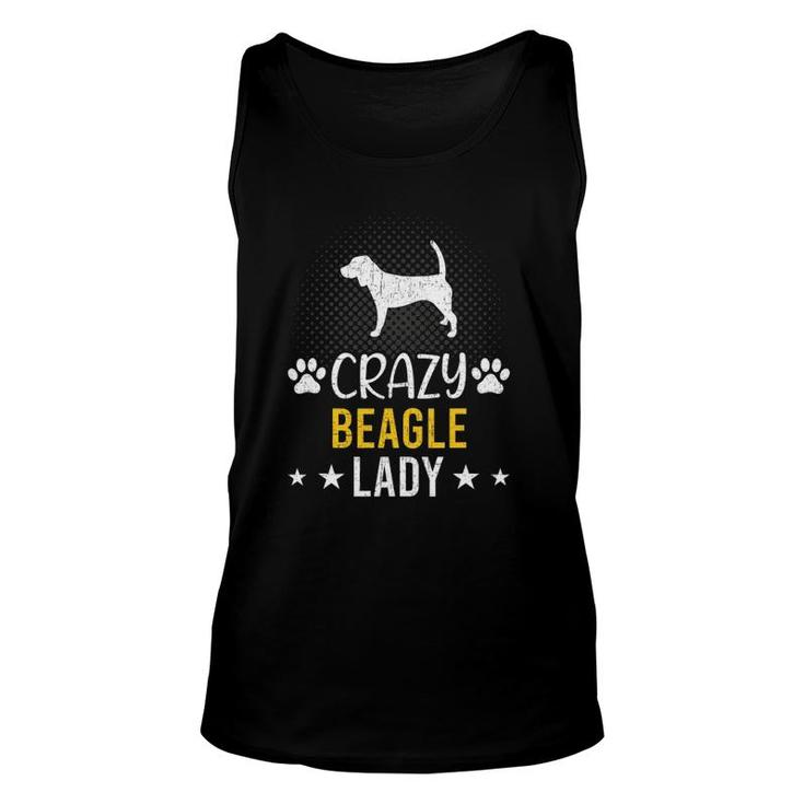 Crazy Beagle Lady Dog Lover Unisex Tank Top
