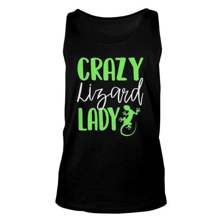 Crazy Lizard Lady Funny Owner Lover Reptile Cute Gift  Unisex Tank Top