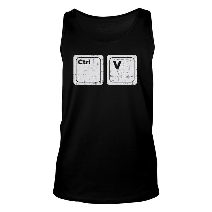 Ctrl V Funny Paste Matching Dad And Kid Son Daughter Gift Unisex Tank Top