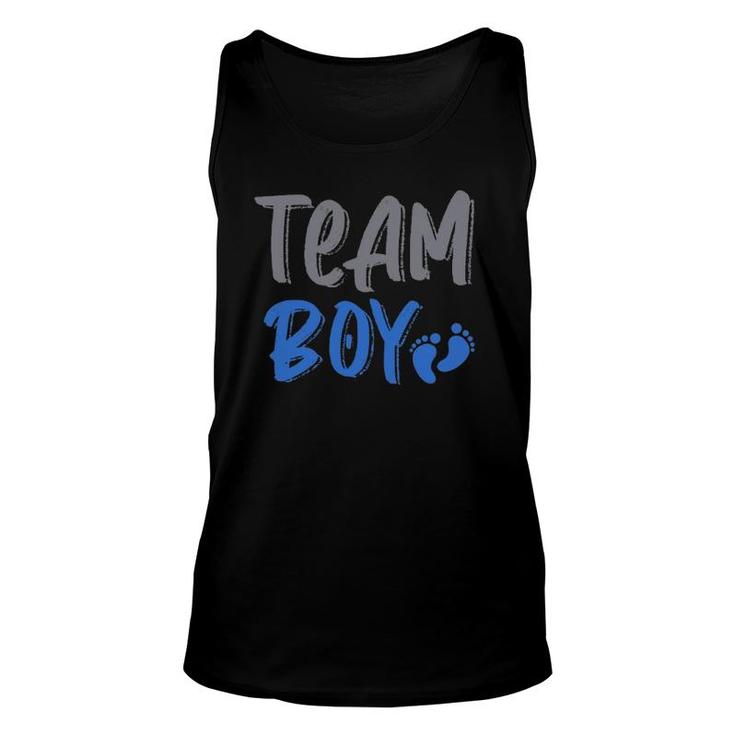 Cute Blue Team Boy Gender Reveal Party Idea For Daddy Unisex Tank Top