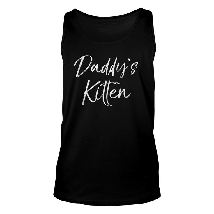 Cute Daughter From Father Of Cat Lovers Daddy's Kitten Tank Top