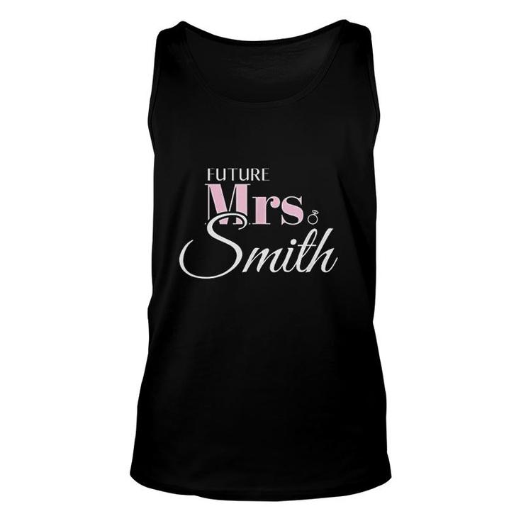 Cute Engagement Gift Future Mrs Smith Unisex Tank Top